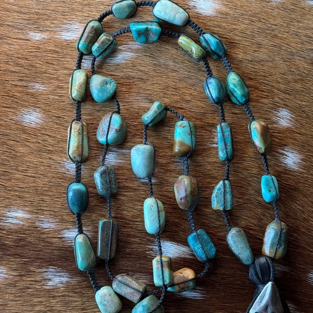 Sterling Silver & Turquoise Necklace by Love Tokens Necklace - Picture 6 of 6
